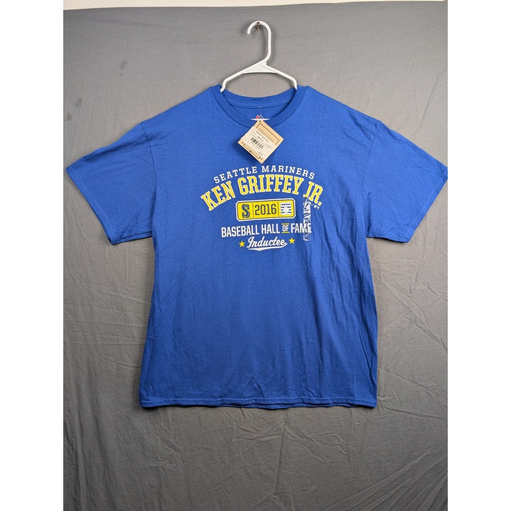 Majestic Ken Griffey Jr Seattle Mariners 2016‎ Hall of Fame Inductee T-Shirt XL
